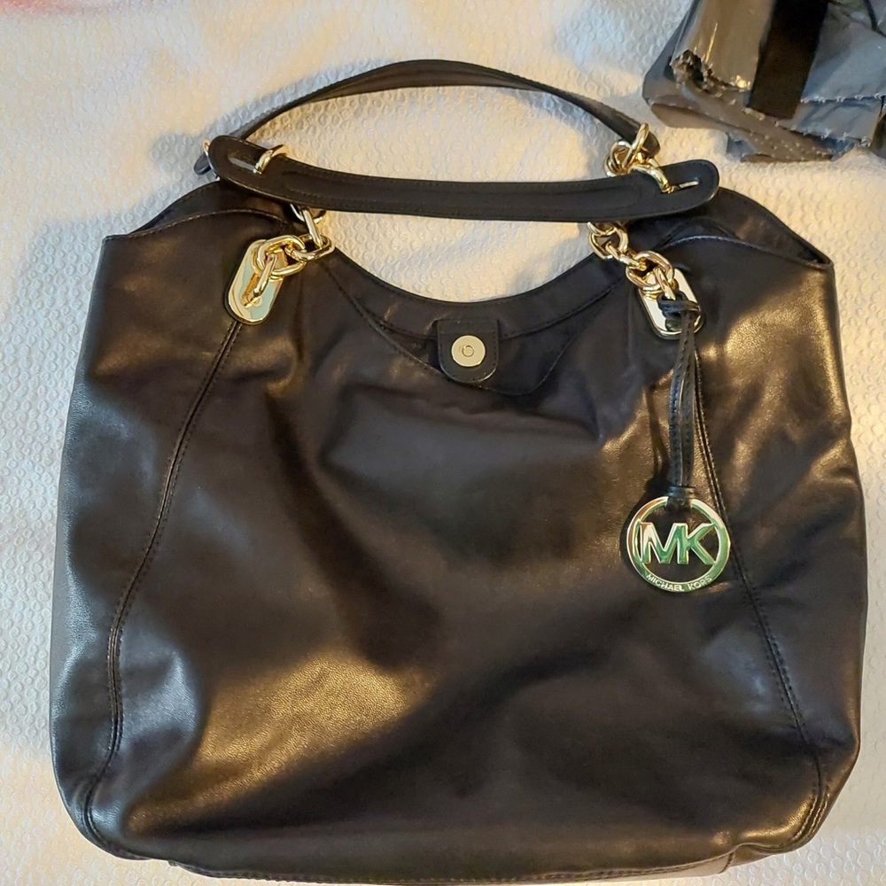 MK leather black bag